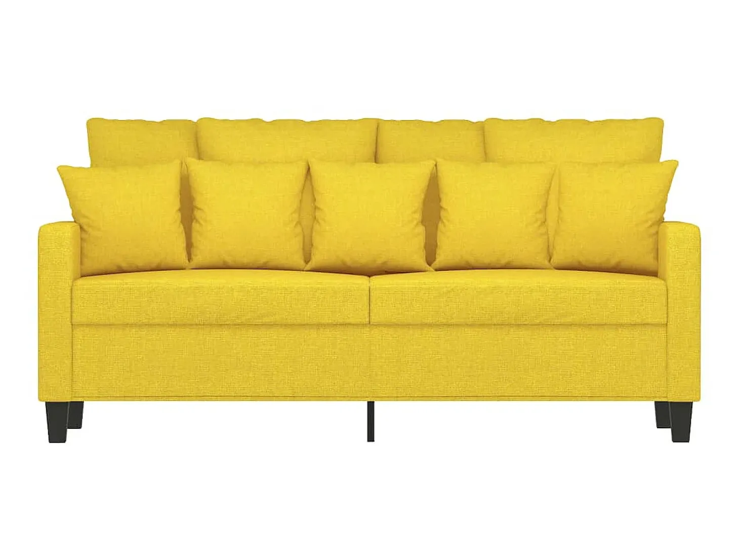 Sofá de 2 lugares 140 cm tecido amarelo-claro PT110115