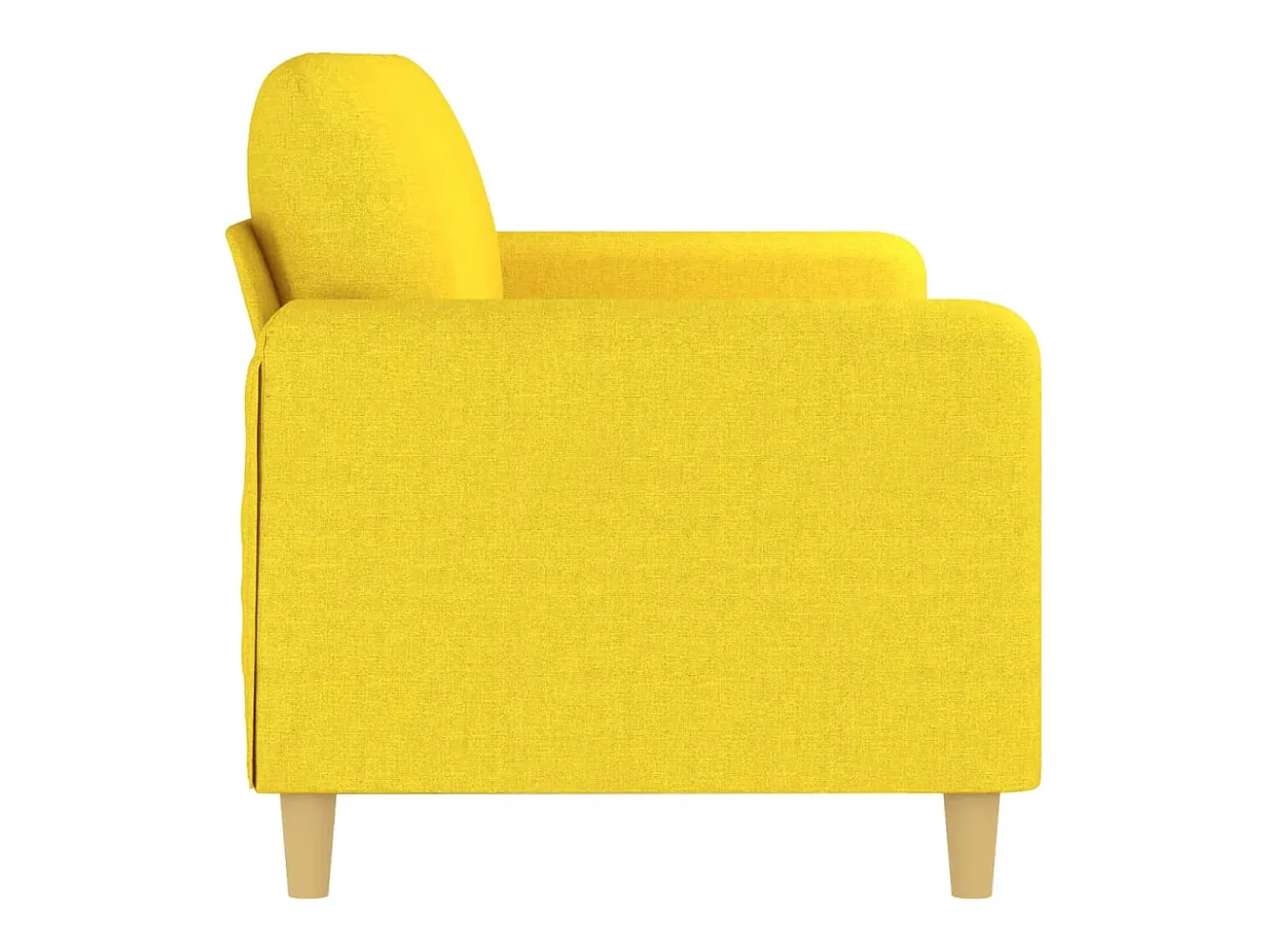 Sofá de 3 lugares 180 cm tecido amarelo-claro PT894186