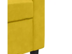 Sofá de 3 lugares 180 cm veludo amarelo