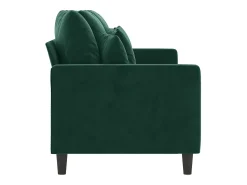 Sofá de 3 lugares 180 cm veludo verde-escuro