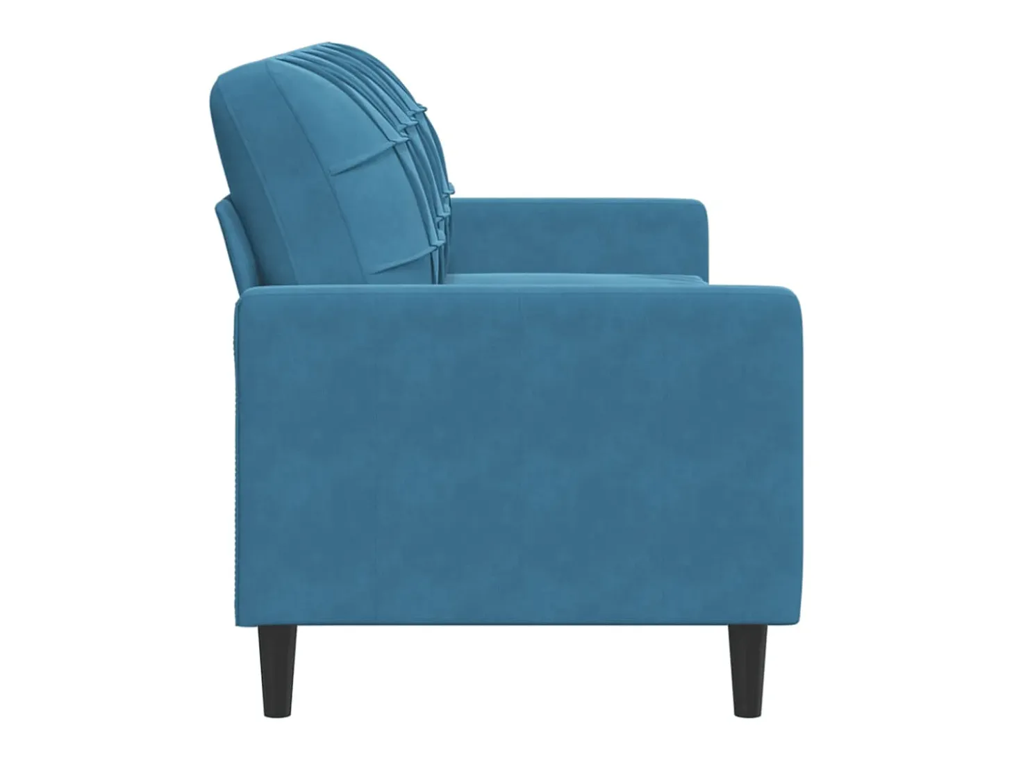 Sofá de 3 lugares 180 cm veludo azul PT105100