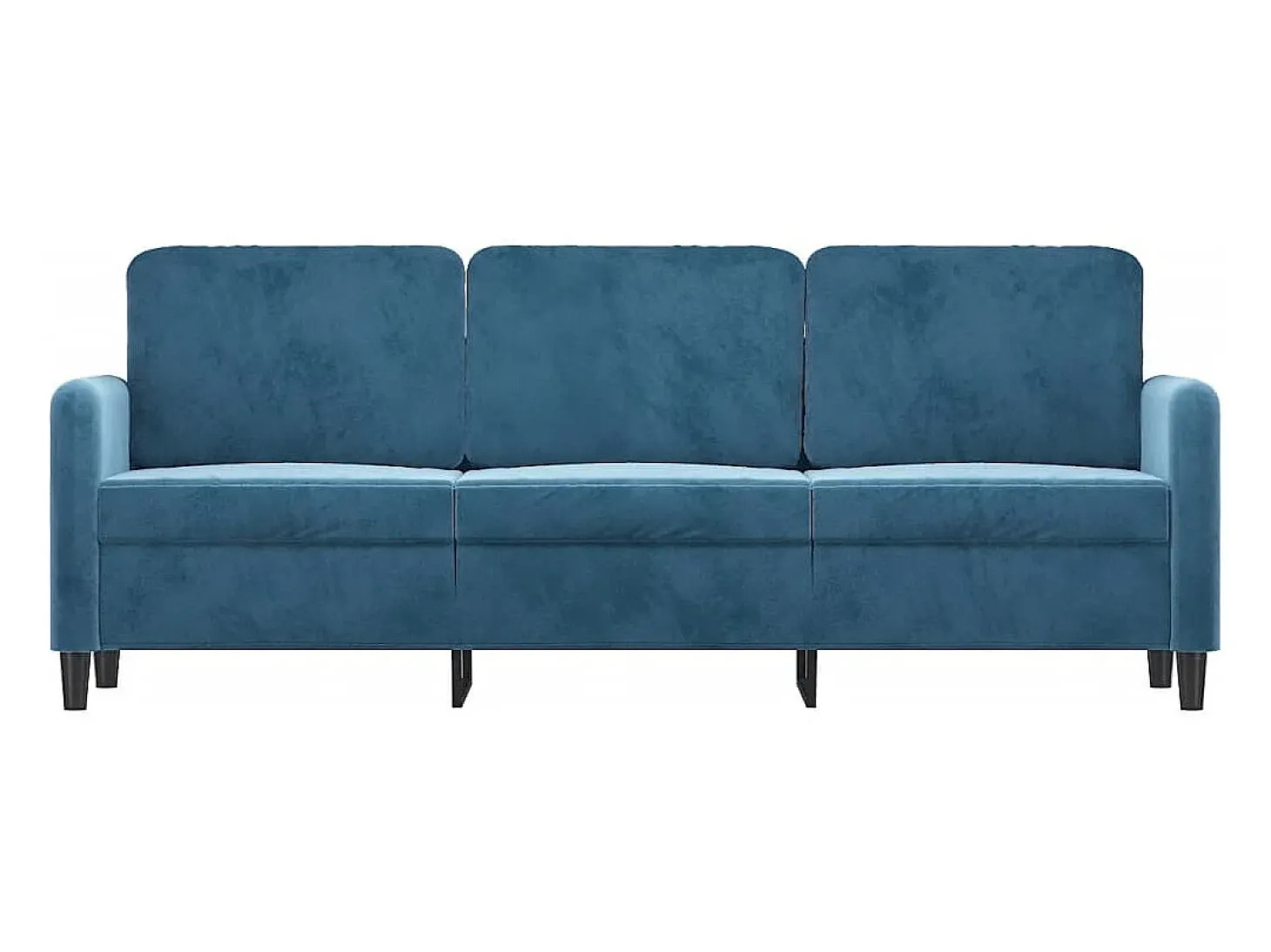 Sofá de 3 lugares 180 cm veludo azul PT403483