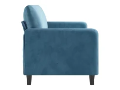 Sofá de 3 lugares 180 cm veludo azul PT403483