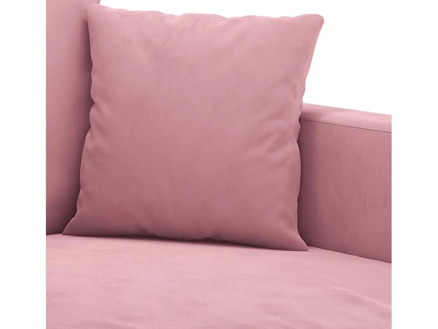 Sofá de 3 lugares 180 cm veludo rosa