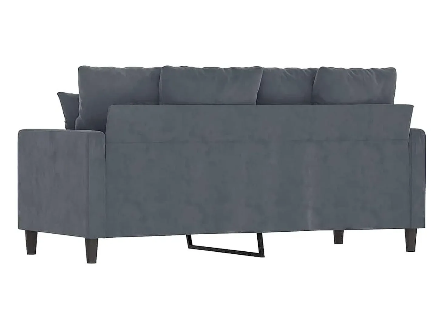 Sofá de 2 lugares 140 cm veludo cinza-escuro