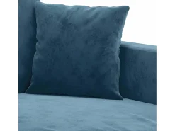Sofá de 3 lugares 180 cm veludo azul