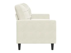 Sofá de 3 lugares 180 cm veludo cor creme PT297673