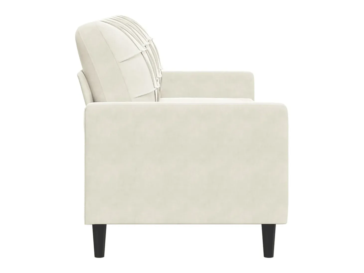Sofá de 3 lugares 180 cm veludo cor creme PT297673