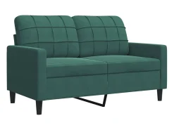 Sofá de 2 lugares 120 cm veludo verde-escuro PT519755