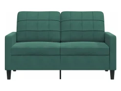 Sofá de 2 lugares 120 cm veludo verde-escuro PT519755