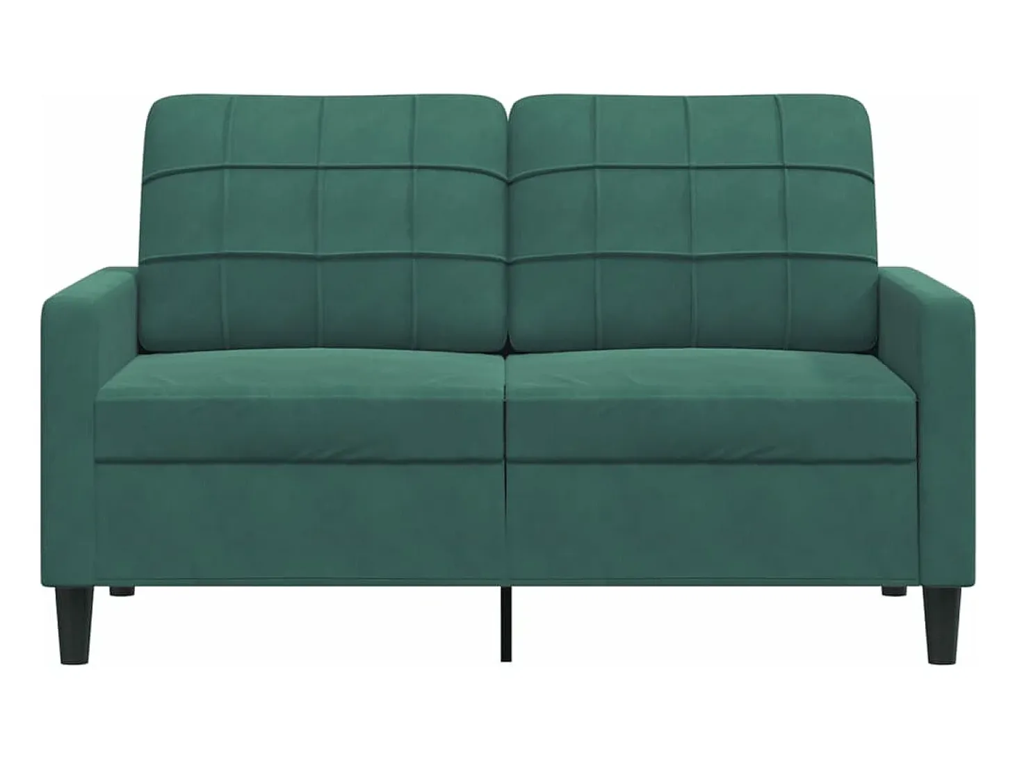 Sofá de 2 lugares 120 cm veludo verde-escuro PT519755