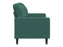 Sofá de 2 lugares 120 cm veludo verde-escuro PT519755