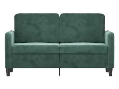 Sofá de 2 lugares 120 cm veludo verde-escuro PT307526