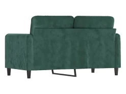 Sofá de 2 lugares 120 cm veludo verde-escuro PT307526