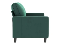 Sofá de 2 lugares 140 cm veludo verde-escuro PT360552