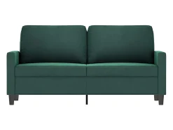 Sofá de 2 lugares 140 cm veludo verde-escuro PT360552