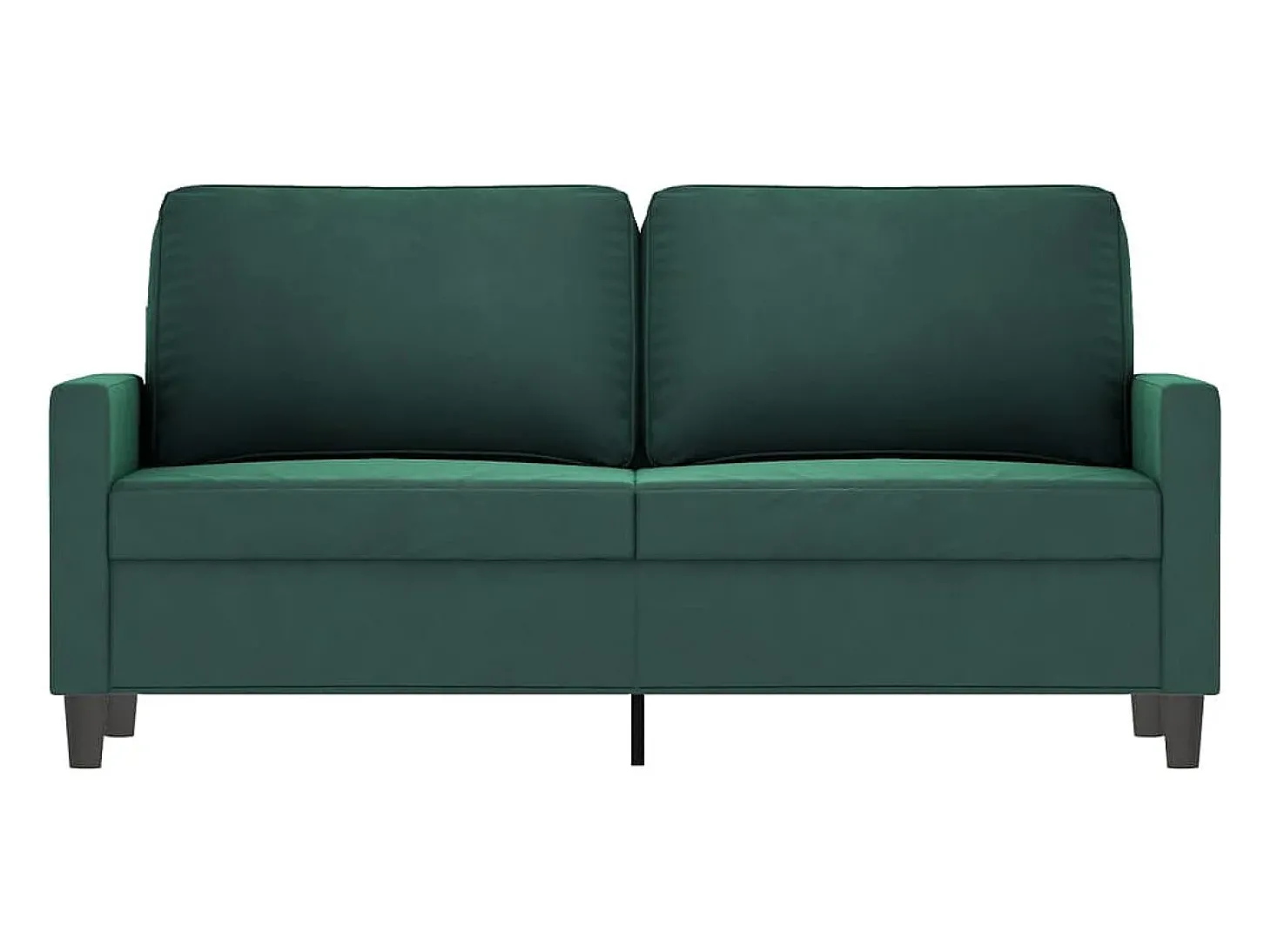 Sofá de 2 lugares 140 cm veludo verde-escuro PT360552