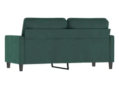 Sofá de 2 lugares 140 cm veludo verde-escuro PT360552