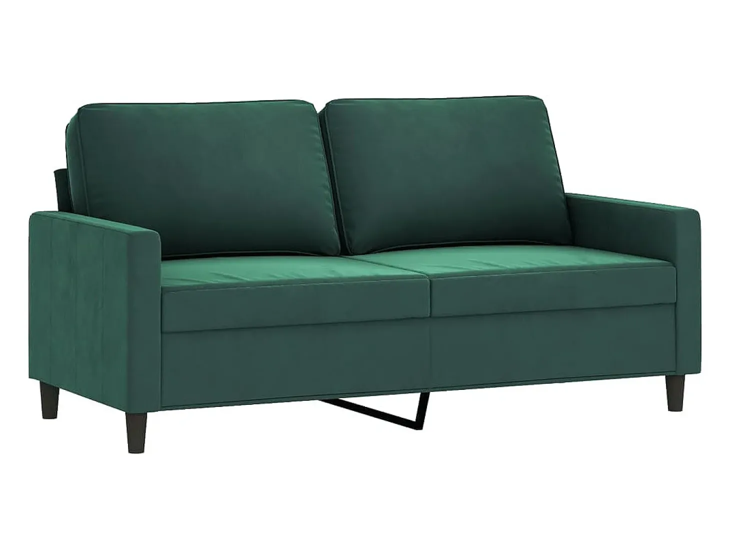 Sofá de 2 lugares 140 cm veludo verde-escuro PT360552