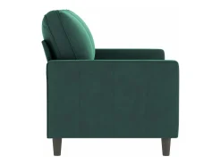 Sofá de 2 lugares 120 cm veludo verde-escuro PT850411