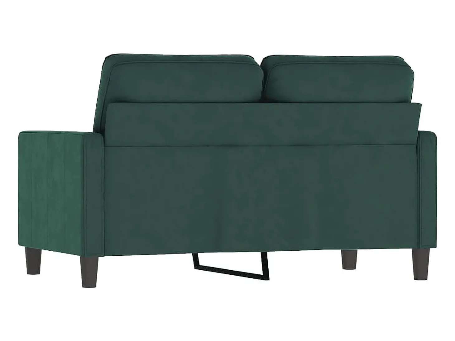 Sofá de 2 lugares 120 cm veludo verde-escuro PT850411