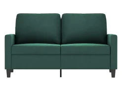 Sofá de 2 lugares 120 cm veludo verde-escuro PT850411