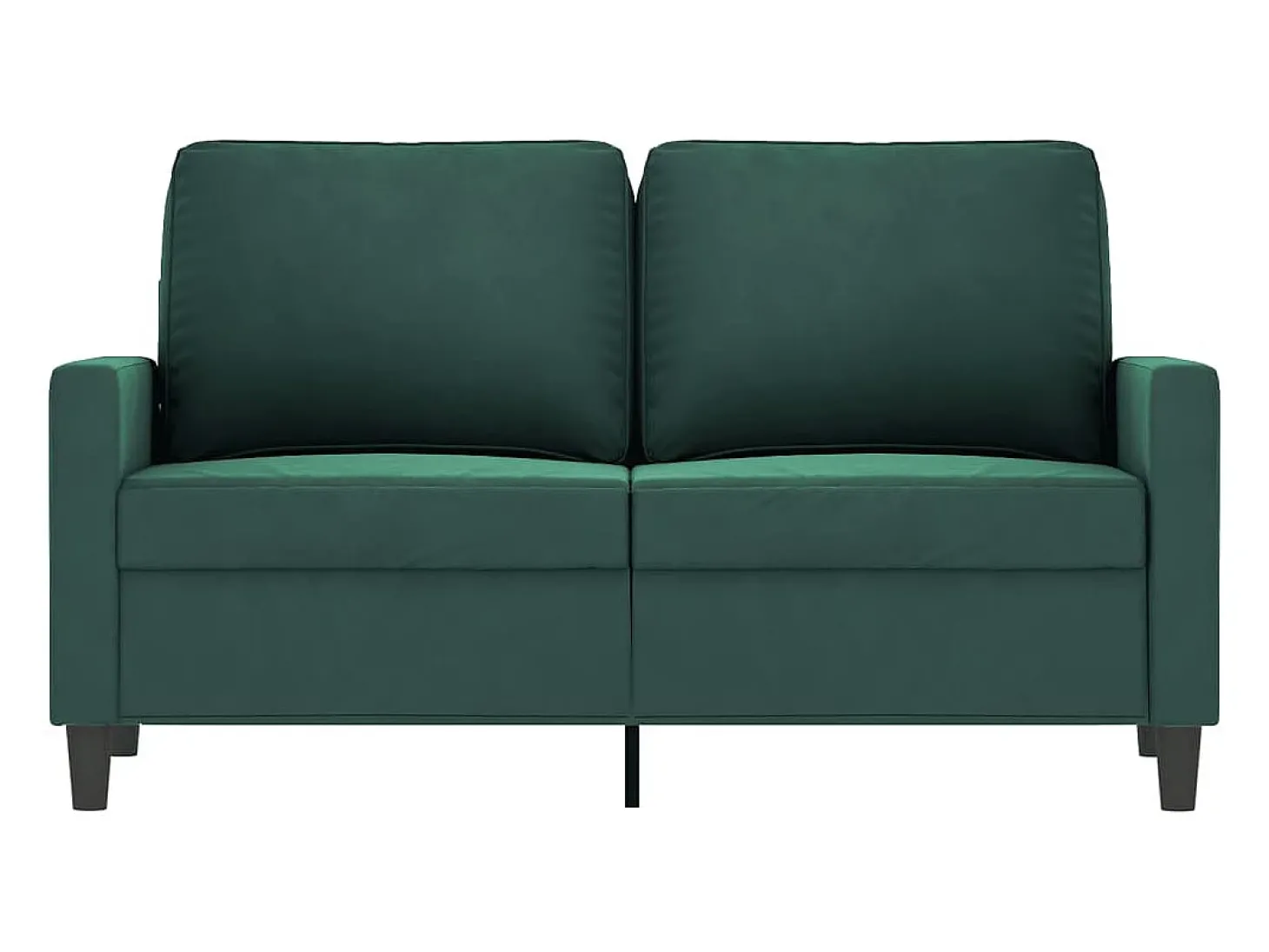 Sofá de 2 lugares 120 cm veludo verde-escuro PT850411