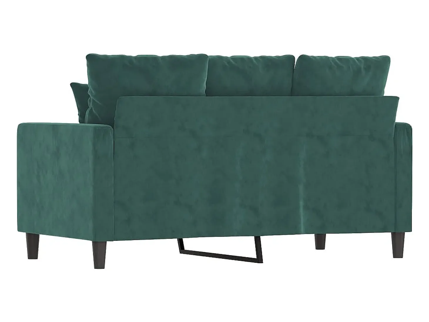 Sofá de 2 lugares 120 cm veludo verde-escuro PT979433