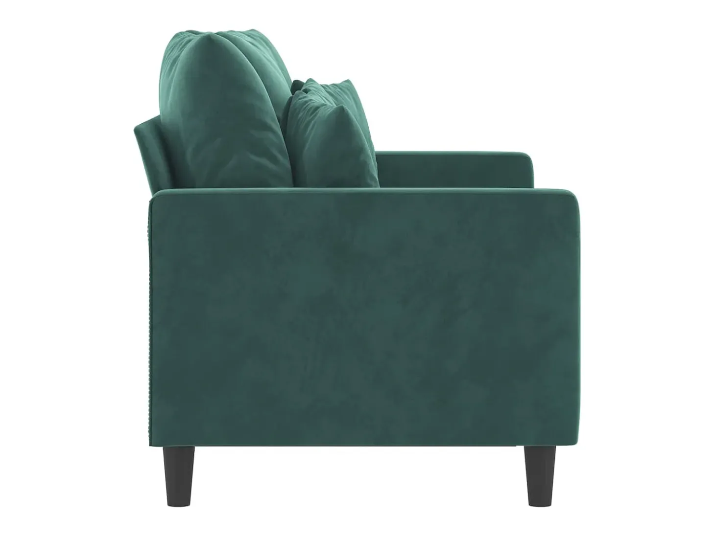 Sofá de 2 lugares 120 cm veludo verde-escuro PT979433