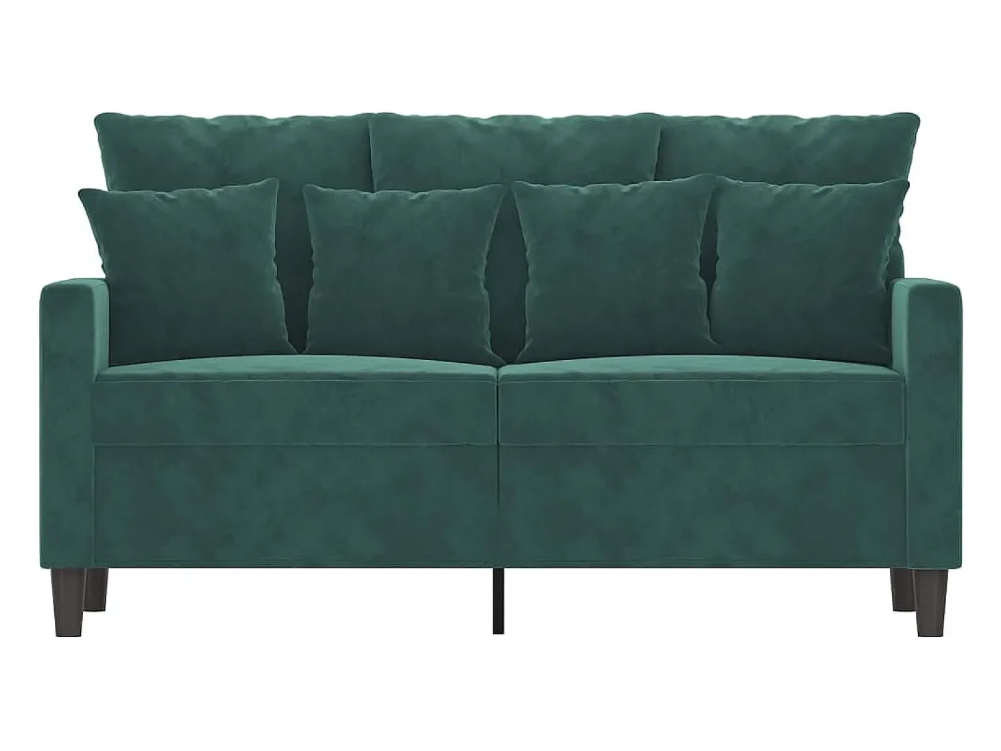 Sofá de 2 lugares 120 cm veludo verde-escuro PT979433