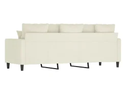 Sofá de 3 lugares 180 cm veludo cor creme PT243846
