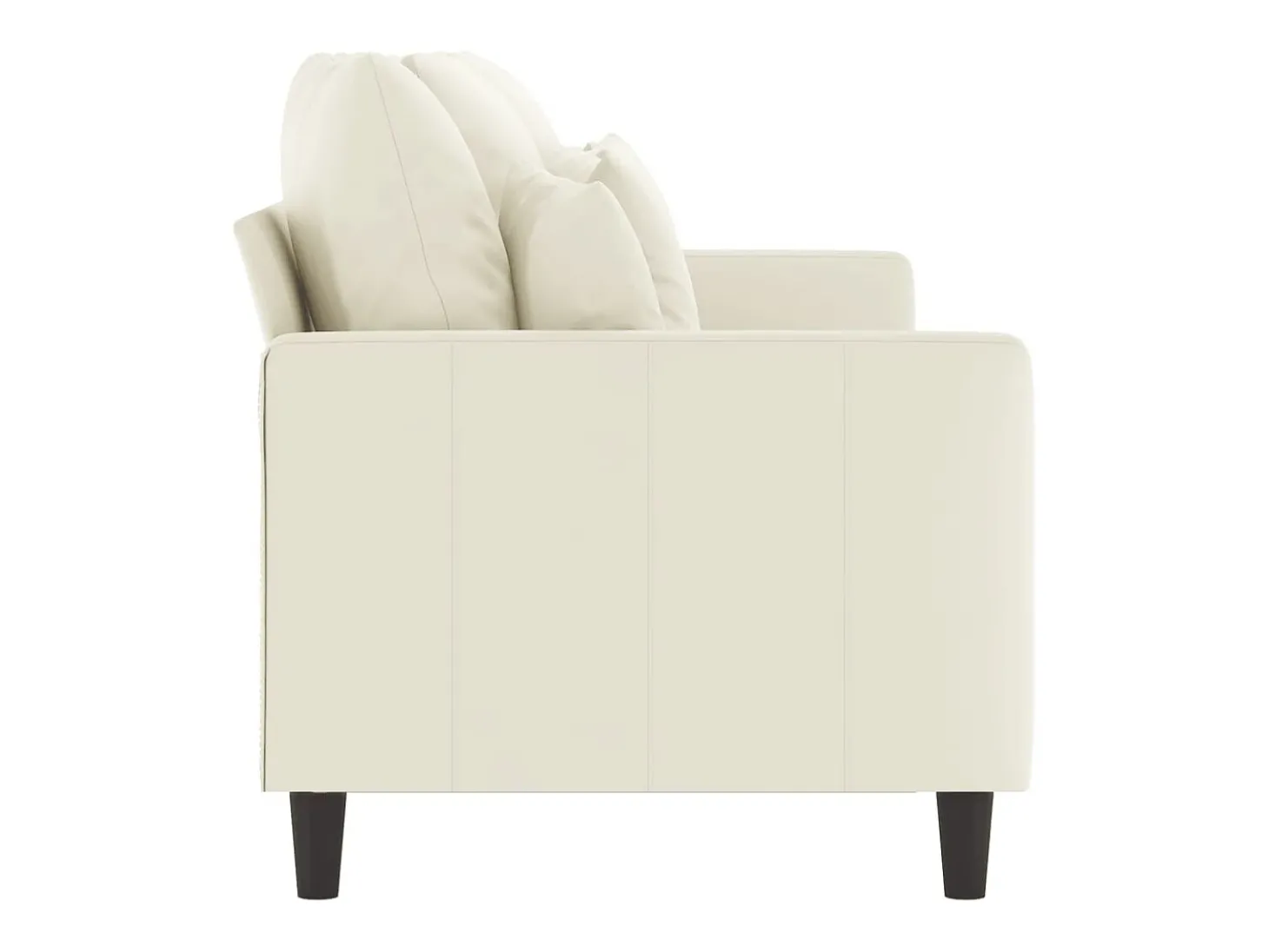 Sofá de 3 lugares 180 cm veludo cor creme PT243846