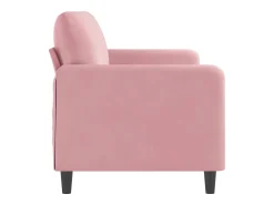 Sofá de 3 lugares 180 cm veludo rosa PT291632