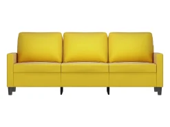 Sofá de 3 lugares 180 cm veludo amarelo PT897672