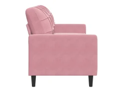 Sofá de 3 lugares 180 cm veludo rosa PT436195
