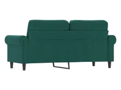 Sofá de 2 lugares 140 cm veludo verde-escuro PT100822