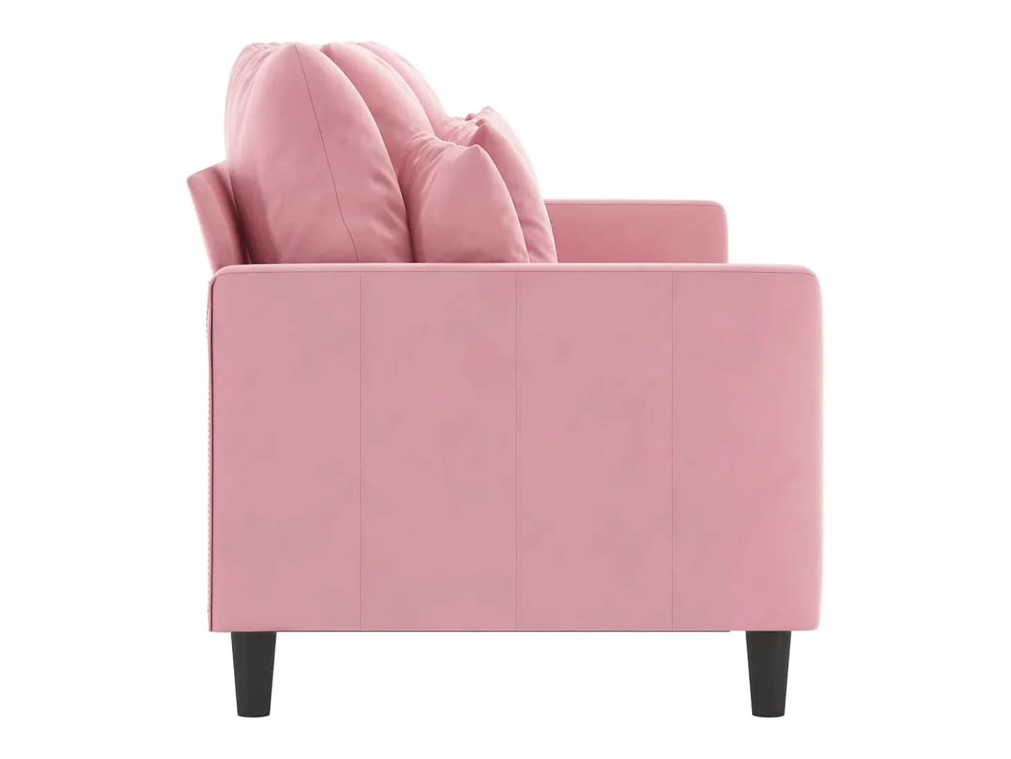 Sofá de 3 lugares 180 cm veludo rosa PT604223