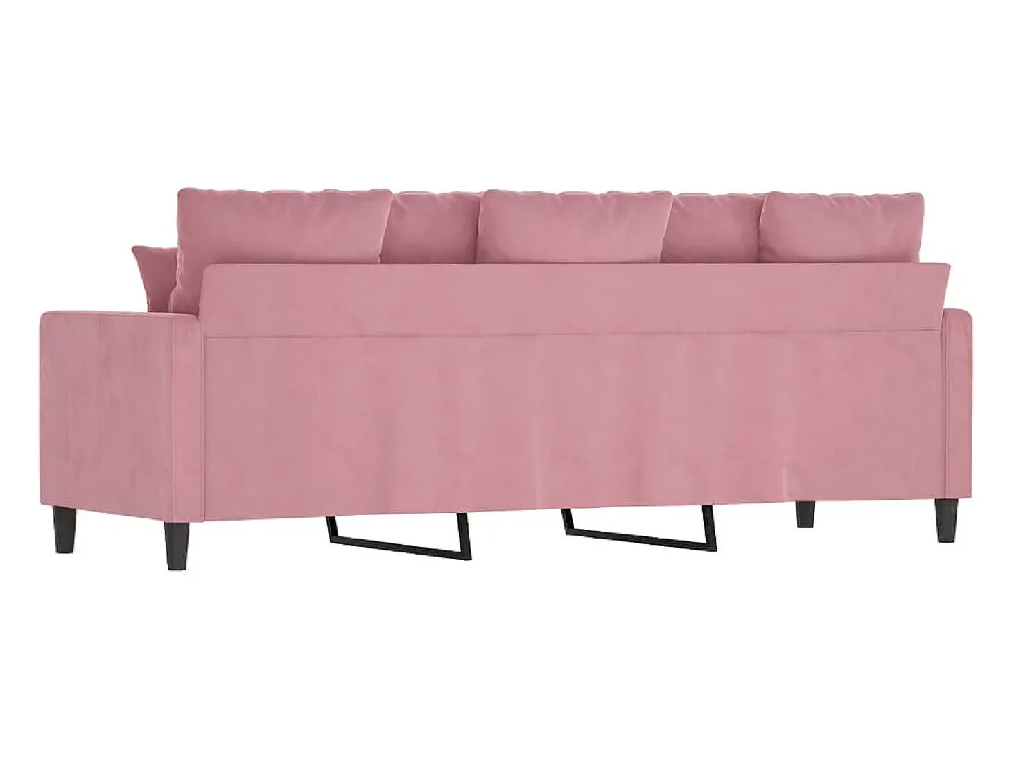 Sofá de 3 lugares 180 cm veludo rosa PT604223