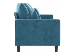 Sofá de 3 lugares 180 cm veludo azul PT691193