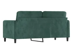 Sofá de 2 lugares 140 cm veludo verde-escuro PT947195