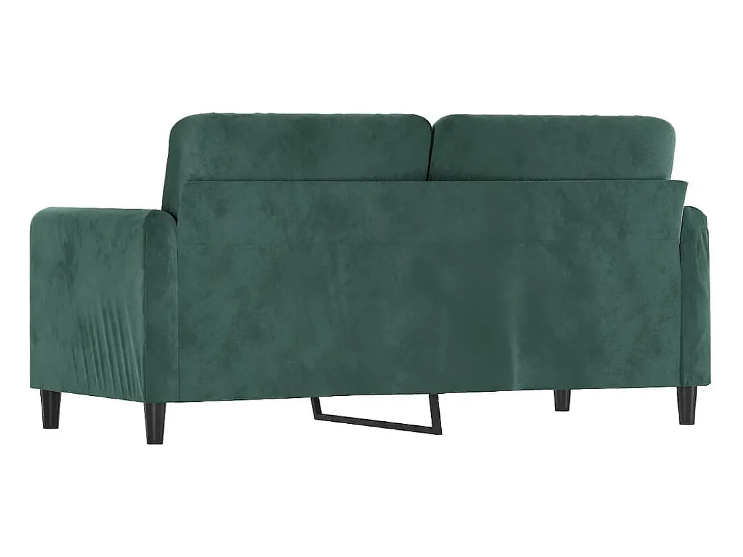 Sofá de 2 lugares 140 cm veludo verde-escuro PT947195