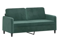 Sofá de 2 lugares 140 cm veludo verde-escuro PT947195