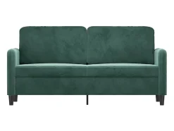 Sofá de 2 lugares 140 cm veludo verde-escuro PT947195