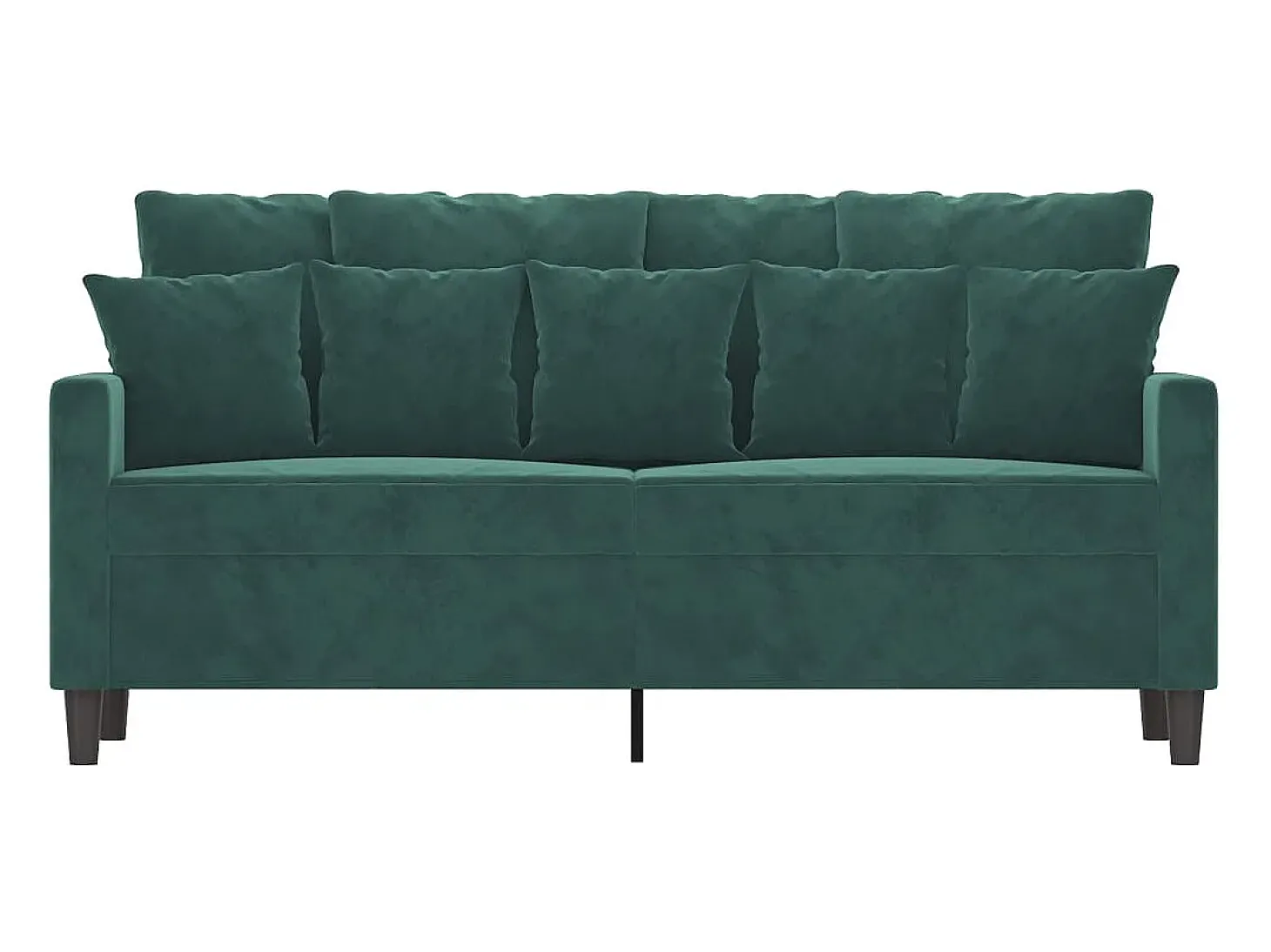 Sofá de 2 lugares 140 cm veludo verde-escuro PT984287
