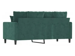Sofá de 2 lugares 140 cm veludo verde-escuro PT984287