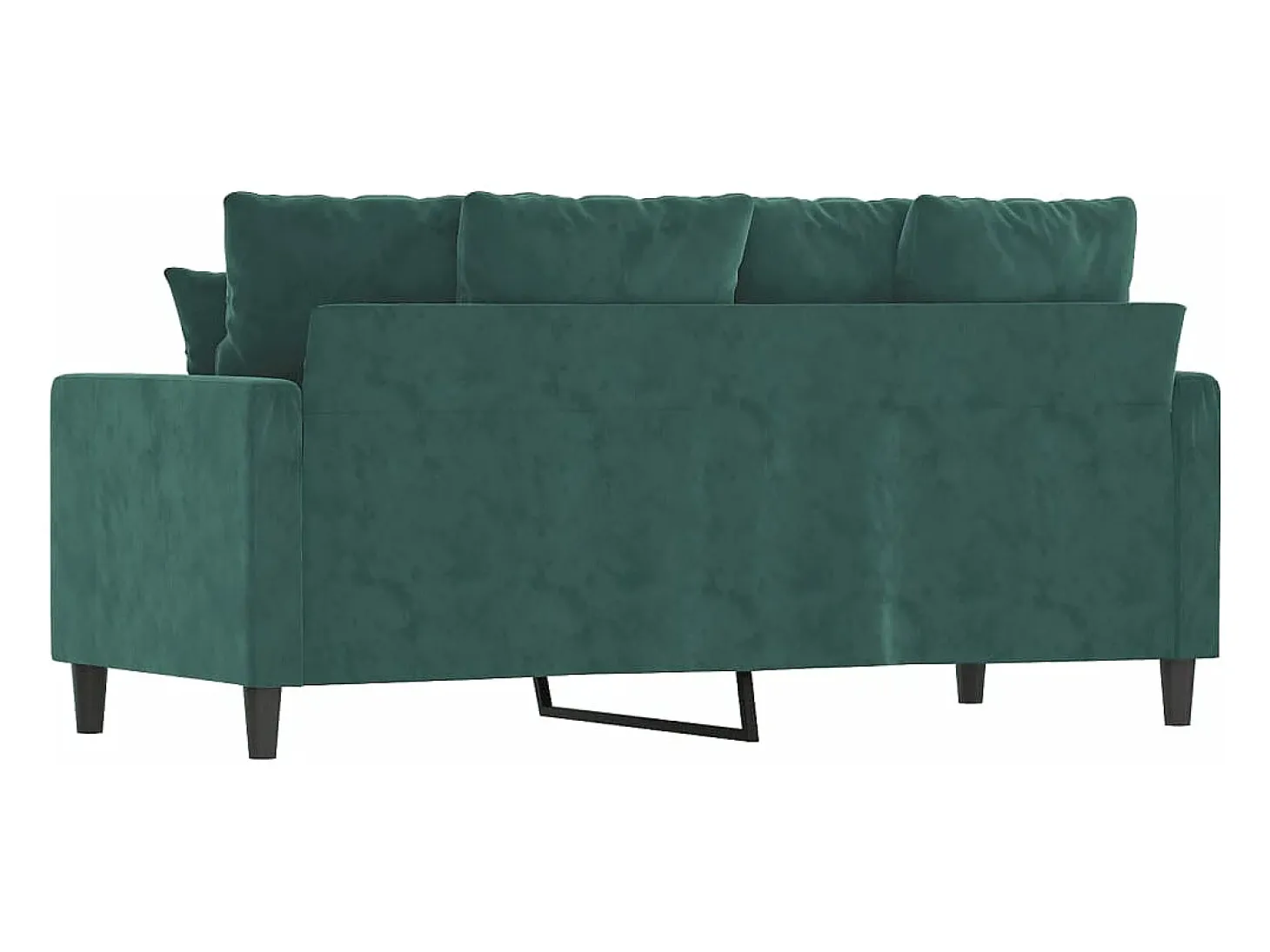 Sofá de 2 lugares 140 cm veludo verde-escuro PT984287