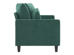 Sofá de 2 lugares 140 cm veludo verde-escuro PT984287