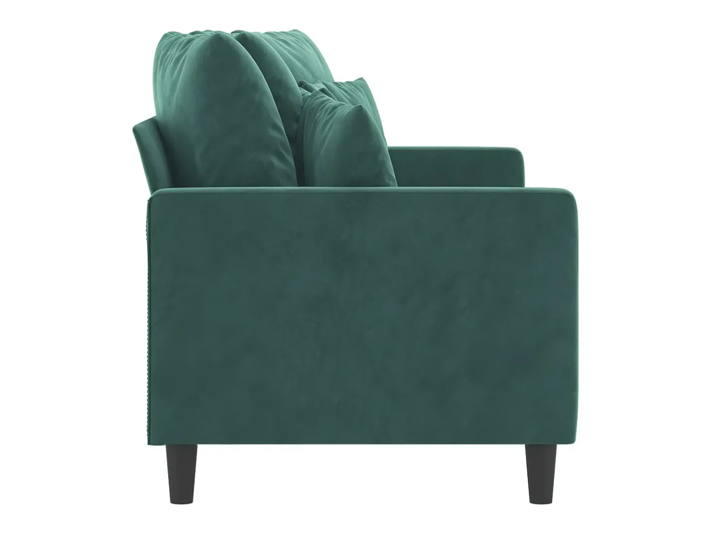 Sofá de 2 lugares 140 cm veludo verde-escuro PT984287