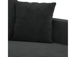 Sofá de 3 lugares 180 cm veludo preto