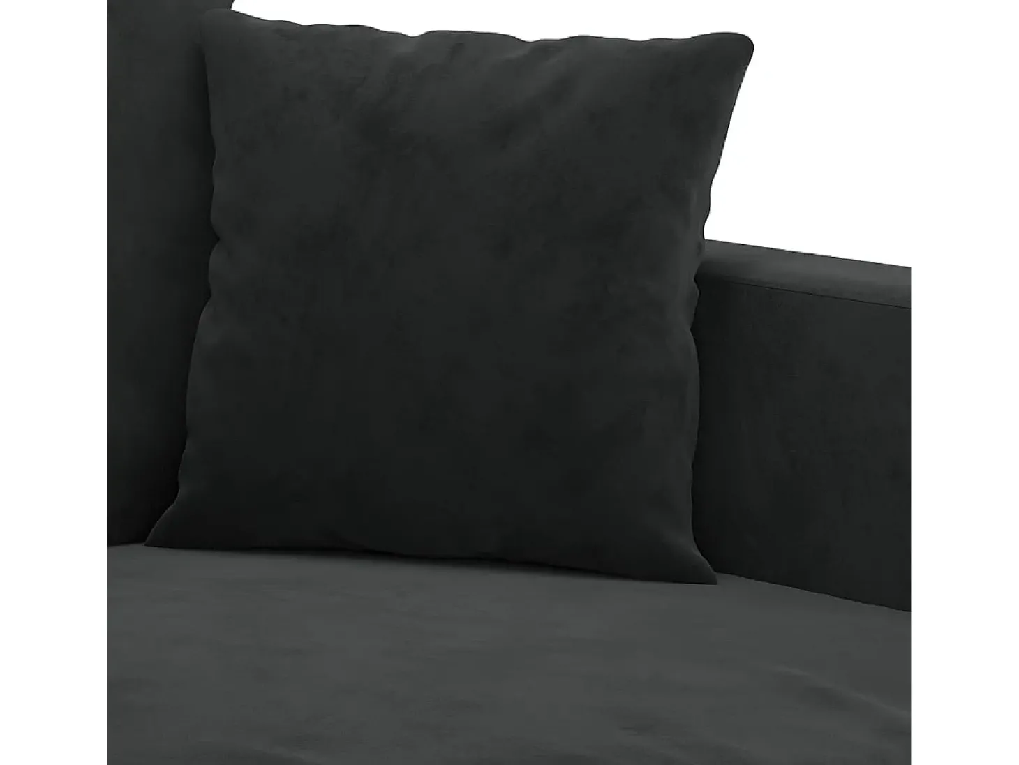 Sofá de 3 lugares 180 cm veludo preto